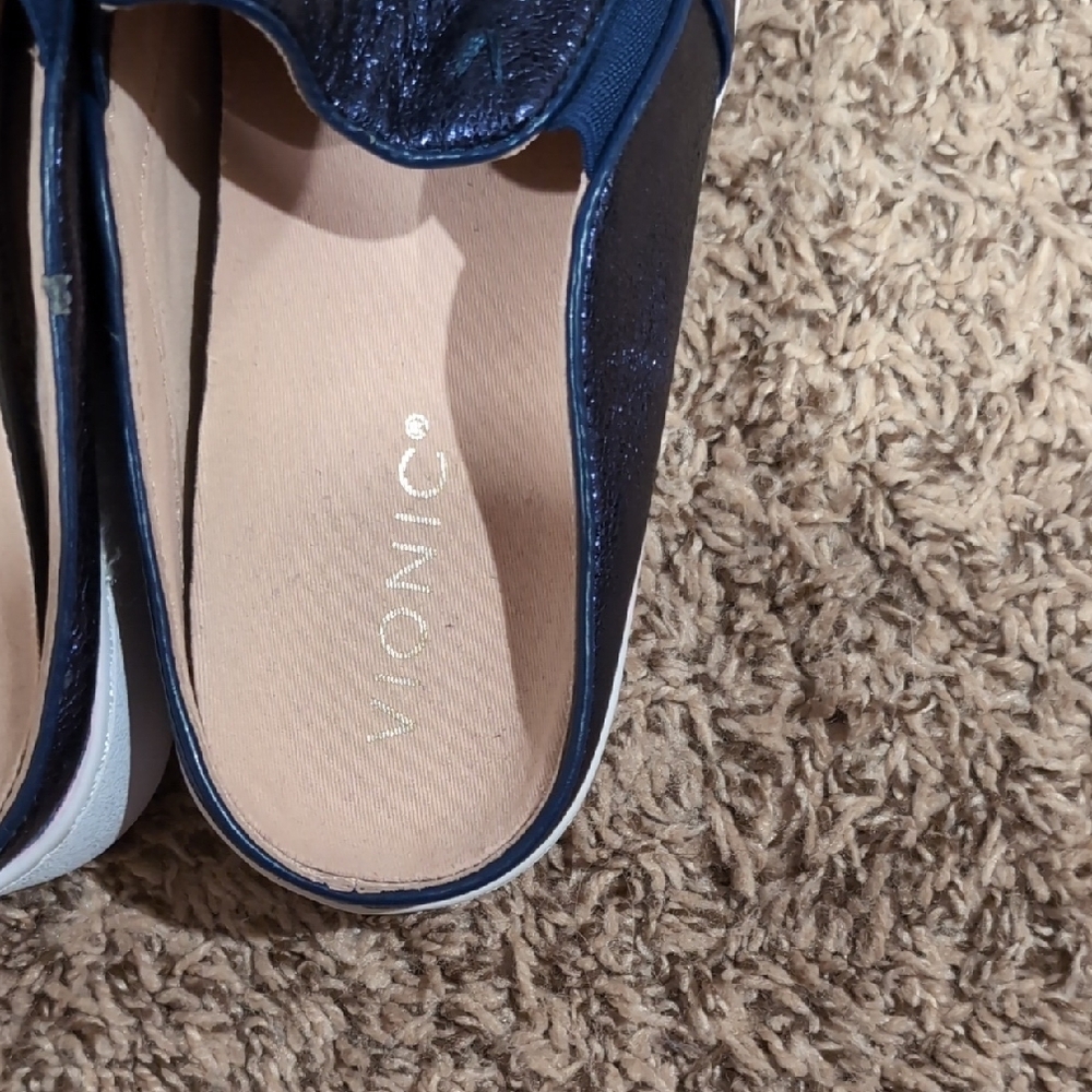 Navy Blue Slip-On Sneakers - Picture 3 of 4